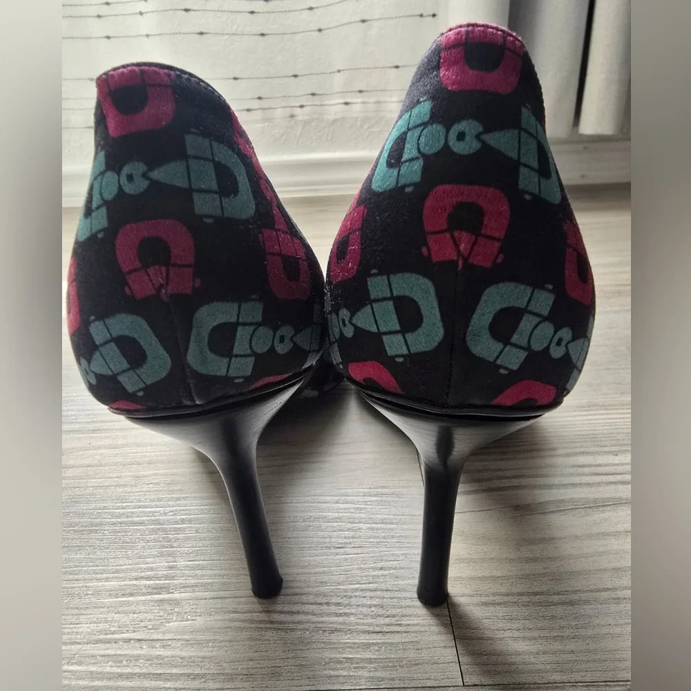 GUCCI 132461 Stiletto Womens Size 8B Black Heel Horsebit Peep Toe Pumps - Picture 4 of 7